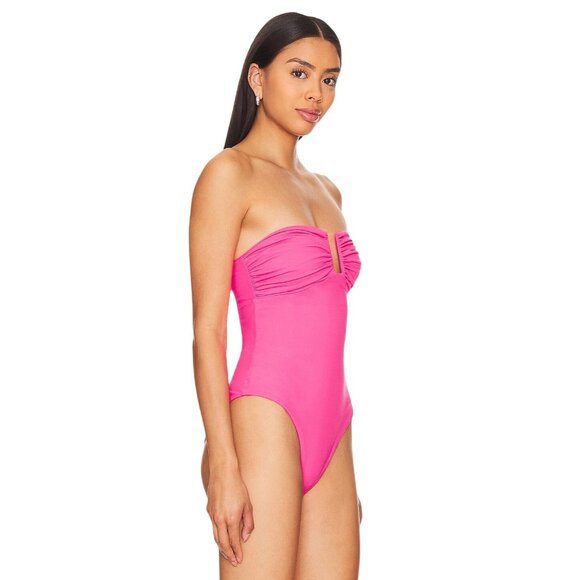 Susana Monaco Wire One Piece in Shocking Pink Small New Womens Bodysuit - Picture 4 of 10